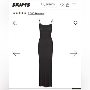 SKIMS Black Maxi Dress